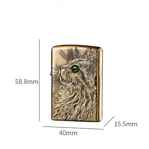 Encendedor de queroseno de metal con diseño tridimensional de colección 8