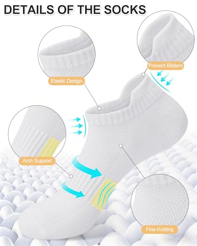 Image of 6 Pairs Ankle Socks for Women - Lightweight Low Cut No Show Casual Cotton Socks Breathable
