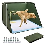 CATHRABO 24x24x17.7 Dog Pee Pad Holder with High Walls,Waterproof Puppy Litter Box,Foldable Indoor Dog Potty,No Spill Pet Toilet for Small/Medium Puppy, Easy Clean,Army Green