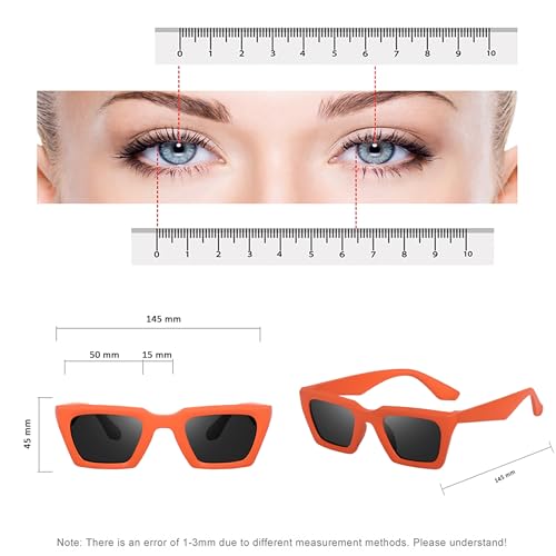Image of ARICKS Vintage Square Cat Eye Sunglasses Women Retro Trendy Sunglasses