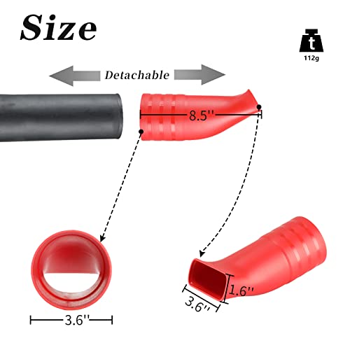 Flat Bend Nozzle for Milwaukee M18 Fuel Leaf Blower(Leaf Blower Not Inlcuded, 1 Pcs), Work for Milwaukee M18 2724-20 & 2724-21 Leaf Blower for Drying, Blow-Drying, Purging Cars, Trucks, Tool boxes - Thumbnail 3