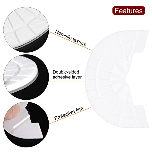 Image of HARFINGTON 1pair Shoe Sole Protector for Sneakers Size 10-11 Non Slip Pad Heel Plates Repair for Men and Women, White
