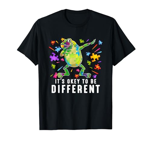 It's Okey To Be Different Frog Autism Awareness Maglietta