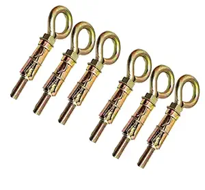 Skygold Round Close Brass Hook 10 mm Fasteners, Brass Hook (Color -Golden-10mm) (Pack of-2)