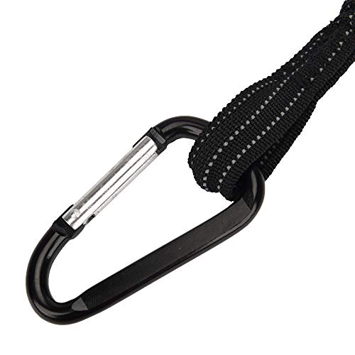 Image of Tool Lanyard, 5 Pack Safety Tool Leash, Retractable Bungee Cord with Aluminum Lock Carabiner and Adjustable Loop End, Maximum Weight Limit 13.6KG / 30lb, Fall Restraint with Shock Cord Stopper