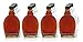 North Mountain Supply 12 Ounce Glass Maple Syrup Bottles with Loop Handle & Black Plastic Tamper Evident Lids - Case of 12