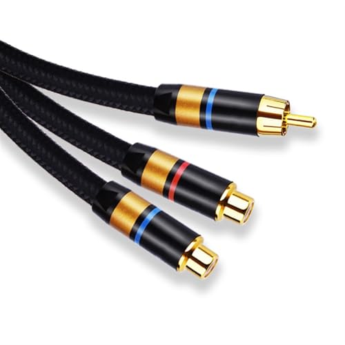 Câble d'interconnexion mâle double femelle adaptateur audio pour amplificateur et DVD