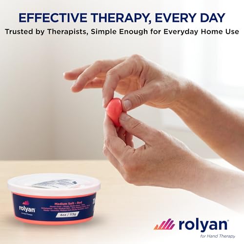 Image of Sammons Preston Therapy Putty, Therapeutic Hand Exerciser, Theraputty for Finger and Hand Rehabilitation, Exercise Putty to Improve Hand Grip Strength, Occupational Therapy, 4 Ounce, Medium Soft, Red