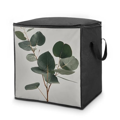 Sac de rangement couettes grand format motif feuilles d'eucalyptus - 2