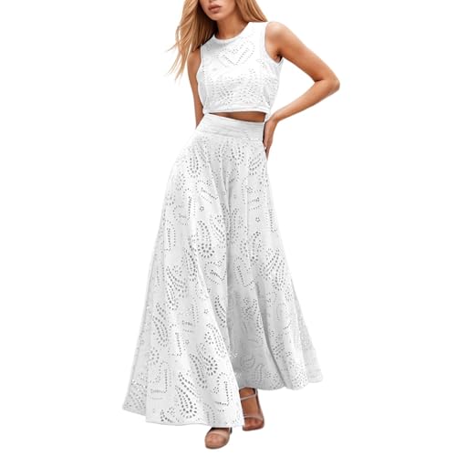 Ensemble 2 pièces sexy dentelle haut court et jupe longue taille haute