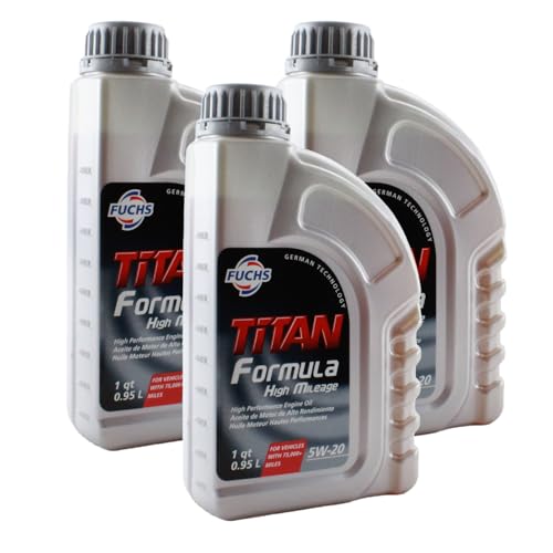 Aceite de motor Titan Formula High Mileage SAE 5W-20 3 cuartos