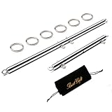 Sovyime 2pcs Silver Portable Restore Spreader Bar, Exercise Guide Pilates Sports Aid Training Fitness Gear, Home Yoga Gym Kit (2pcs Silver)