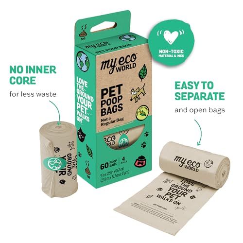 Pet Poop Bags – 100% OK Home Compost Certified – Made with 30% GMO-Free Corn and Other Plant Based Materials – 240 Counts – 16 Rolls – Compostable Dog Waste Bags – Super Strong – Leak Proof Pet Poop Bags – 100% OK Home Compost Certified – Made with 30% GMO-Free Corn and Other Plant Based Materials – 240 Counts – 16 Rolls – Compostable Dog Waste Bags – Super Strong – Leak Proof