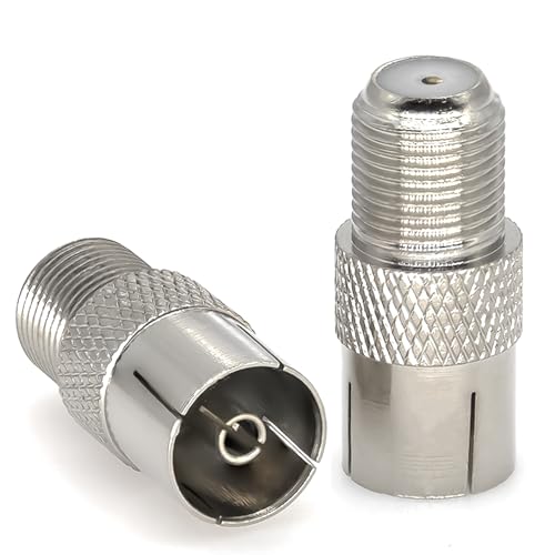 Adaptadores coaxiales tipo F a PAL TV, 2 piezas miniatura 1