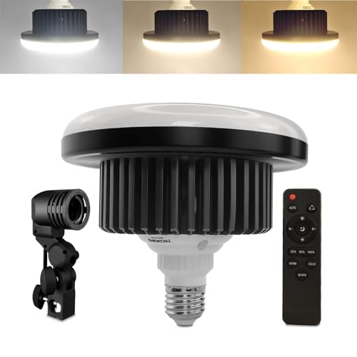 150W LED Fotolicht, 3000–6500K E27 Lamp buchse für Fotografie Softbox, mit Fernbedienung, verwendet für Fotostudio, Heimbeleuchtung, Videofüllung, Tik...