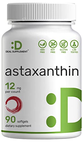 Astaxanthin 12Mg, 90 Mini Softgels | Haematococcus Pluvialis Microalgae Source – One A Day – Natural Antioxidant Supplements For Skin, Eyes, Joints, And Immune Support (3 Month Supply) #TOP23