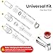 HONSNKS Four in One Universal Tub Spout Adapter, Bathroom Bathtub Faucet Replacement Kit with Assembly Tool Fits 1/2'' Copper Pipe, 1/2'' IPS and 3/4'' IPS