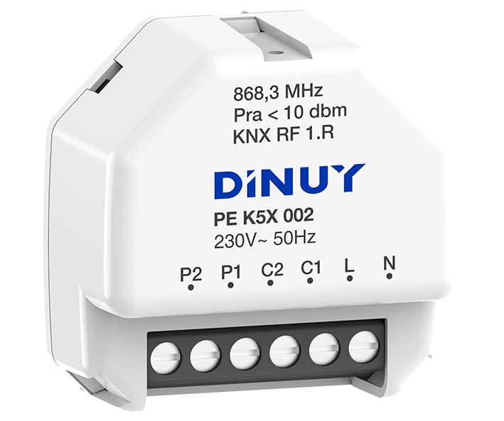 Actionneur KNX-RF DINUY PE K5X 002 pour éviter les travaux de câblage