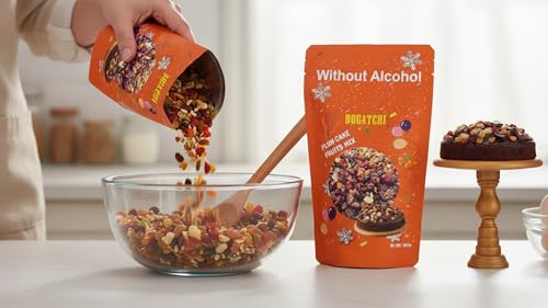 Image of BOGATCHI Premium Plum Cake Fruit Mix (180g) - Authentic Kerala Style Dry Mixed Fruits for Cake Baking, Includes Cashew, Dates, Ginger & Cherry