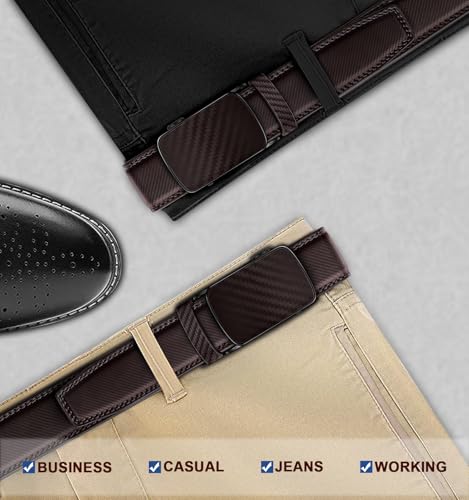 Image of BULLIANT Men's Ratchet Belt Nontrimmable-Click Belt Adjustable for Men Gift Lightweight 1 3 /8 inch