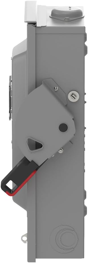 Square D by Schneider Electric VH363RB VisiPact Heavy Duty Safety Switch with Viewing Window and Red (On) and Black (Off) Indicators, Fusible 3 Pole, 100A, 600VAC/600VDC, Type 3R