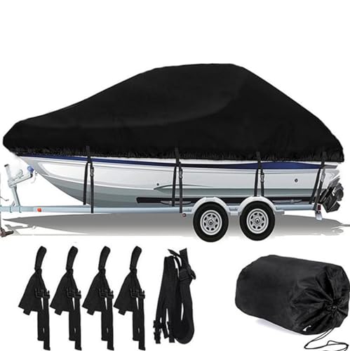 Housse de bateau de qualité marine 800D imperméable noire pour tri-coque