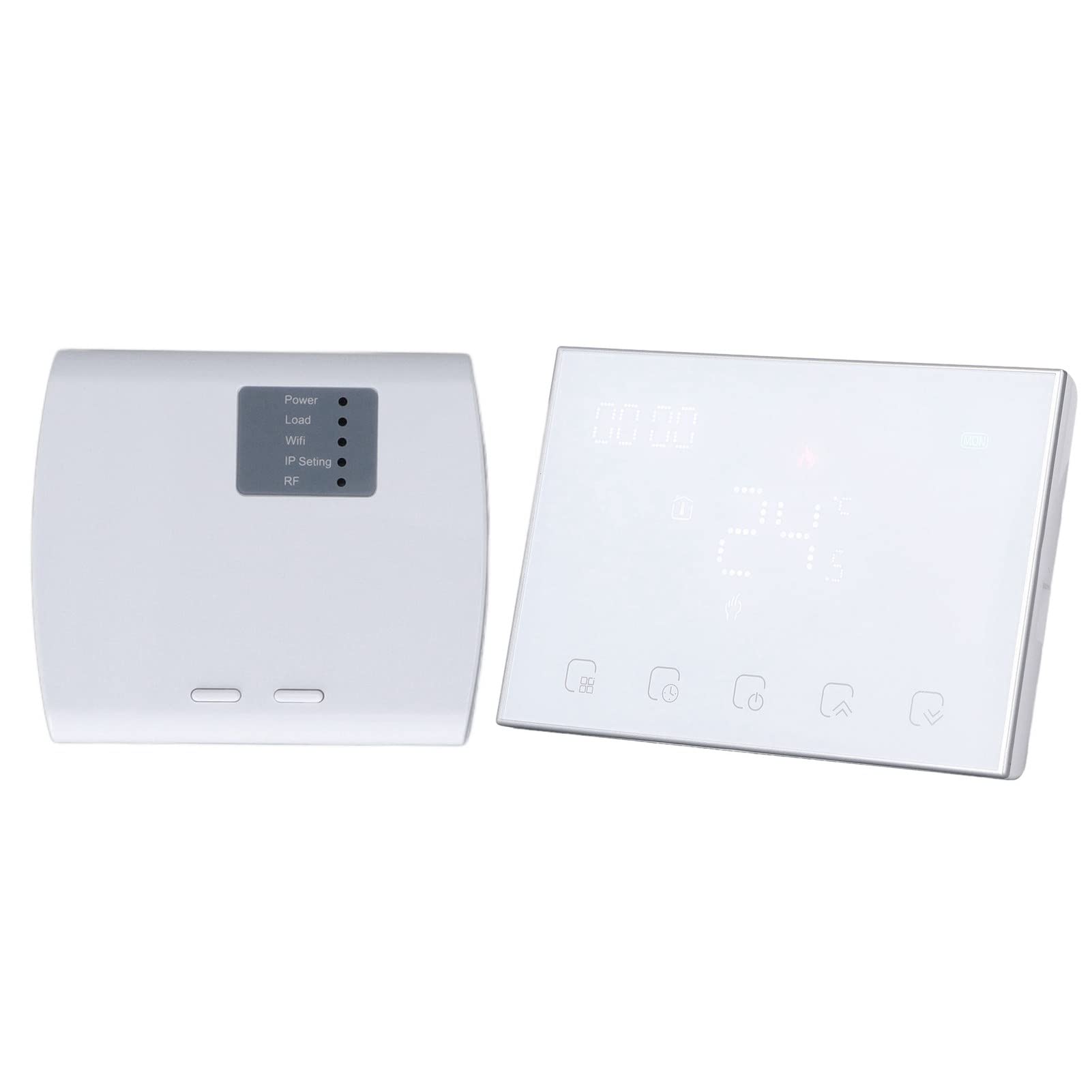 Hyuduo Termostat do Podgrzewania Wody Ekran Dotykowy Termostat WiFi 95 do 230 V Bezprzewodowe Programowalne Sterowanie Głosowe USB Łatwa Instalacja dla Użytkowników Ogrzewania Podłogowego w Domu
