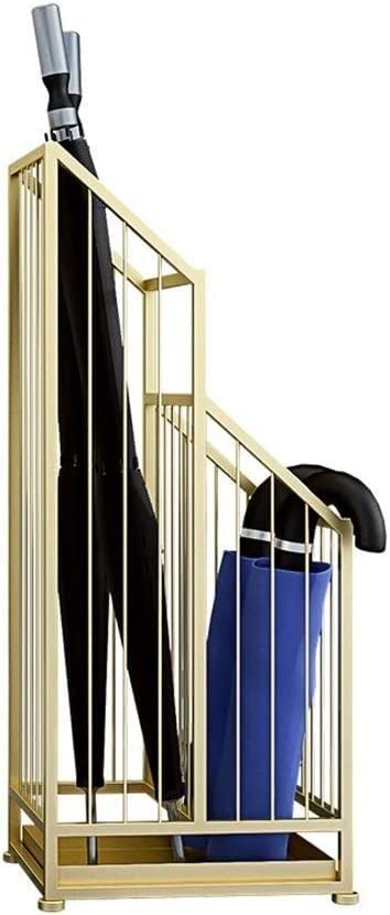 Porte-parapluie à double couche pour 10 pièces avec bac récupérateur d'eau