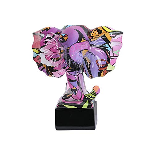 Statue éléphant en résine YXWYXWA fait main pour bureau élégant