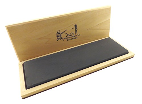 Flash Deals - 40% OFF Huge Genuine Arkansas Black Surgical (Ultra Fine) Knife Sharpening Bench Stone Whetstone 10" x 3" x 1/2" in Wood Box BAB-1032-C