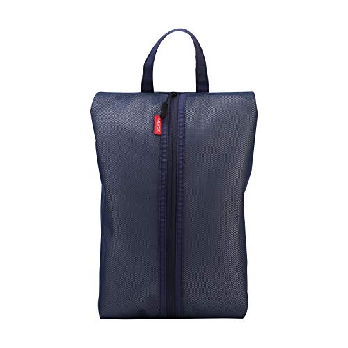 smilefoot シューズケース 防水防塵 通気 破れにくい シューズバッグ 軽量 携帯便利 スポーツ アウトドア 革靴用 トラベル 卓球 バスケット 男女兼用 家庭用 部活用 学生用 (ネイビー)