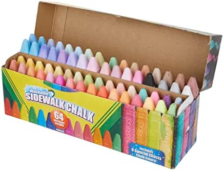 Crayola Ultimate Washable Chalk Collection (64ct), Bulk Outdoor Sidewalk Chalk for Kids, Outdoor Activities & Spring Crafts, Gifts for Kids - 1
