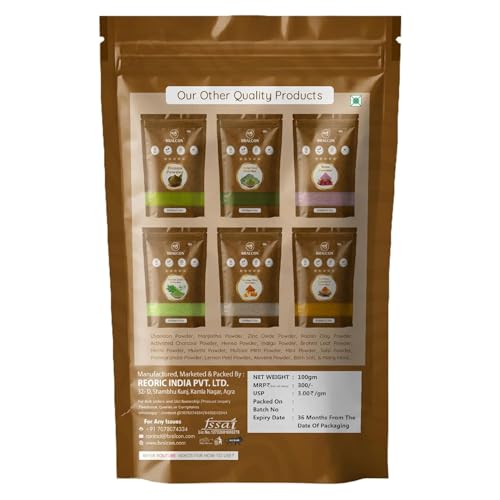 Image of BRALCON Mulethi Powder for Face - 100g | Herbal Powder for Skin Care | Face Pack Powder for Regular Beauty Care