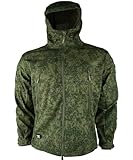 HARGLESMAN Mens Jacket Plus Size Tactical Rain Windproof Lightweight Warm Outdoor Casual Hiking Camo Coats Soft Shell Hoodie Winter Camping Hunting Skiing Snow Russian-Camo 2XL