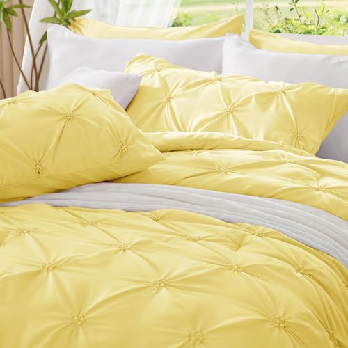 Image of BEDELITE Queen Comforter Set Light Yellow,Lightweight & Soft Comforter