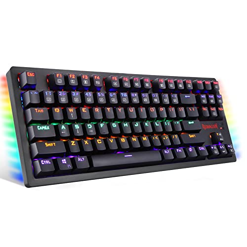 Image of Redragon K598 TKL Wireless Mechanical Keyboard Brown Switches Compact 87 Key Tenkeyless RGB LED Backlit Gaming Keyboard for Windows PC Gamers