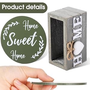 Queekay Housewarming Gifts for Home Decoration Wooden Heart Coasters for Drinks 6 Set Farmhouse Coasters with Holder Funny for Family Coffee Table Protection, 4''(Green) Queekay Housewarming Gifts for Home Decoration Wooden Heart Coasters for Drinks 6 Set Farmhouse Coasters with Holder Funny for Family Coffee Table Protection 4Green