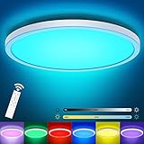 【Ahorro de energía y protección ocular】 La reproducción cromática de la lámpara de techo LED CRI> 80. La lámpara de techo moderna de alta calidad tiene una mayor transmisión de luz, la luz se distribuye de manera uniforme y suave en la habitación, la luz es agradable y no deslumbra Se puede utilizar en una habitación de aprox.