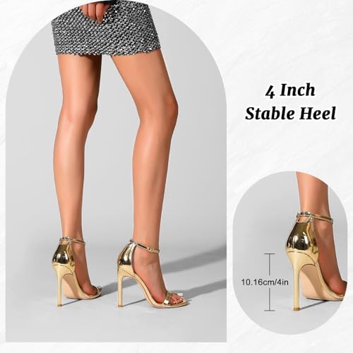 perixir Strappy Heels for Women High Stiletto Heels Sexy Prom Dressy Sandals Ankle Strap Heels Dainty Rope Stiletto Heel3