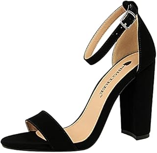 simple black strap heels