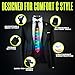 GloFX Rainbow Piano LED Tie – Light-Up Necktie for Rave Costumes, Parties & Music Festivals – 3 Lighting Modes – Batteries Not Included