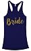 Threadrock Women's Bride Gold Script Racerback Tank Top