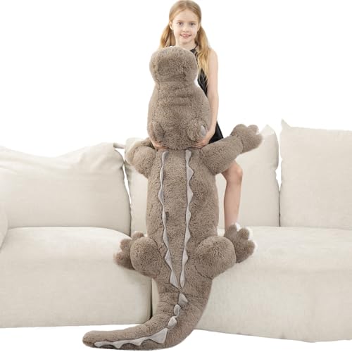 Image of MorisMos 59inch Giant Alligator Stuffed Animal, Large Alligator Plush Toy, Big Stuffed Crocodile Gifts Kids Boys Girls