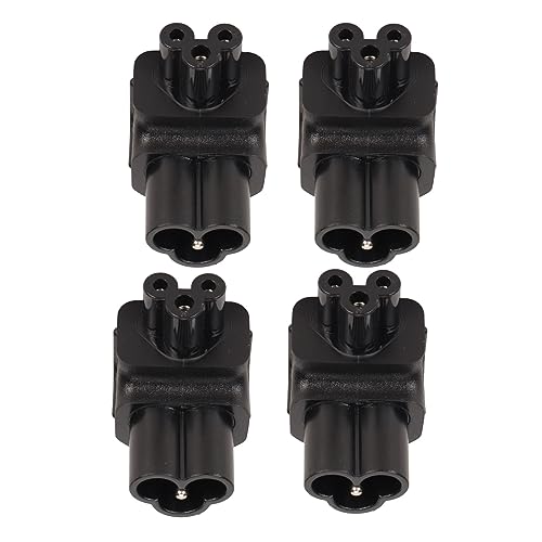 4PCS IEC320 C6 A IEC320 C5 Power A Plug and Play C6 A C5 en ángulo Recto 90 Grados Power A para Servidor UPS PDU Diseñado con Refuerzos Que Esto Cuenta y Diseño IEC320 C6 A