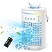 Produktbild Mobile Klimageräte Mini Luftkühler,1400ML Tragbare Mini-Klimaanlage und Luftbefeuchter mit Fernbedienung,3 Geschwindigkeits Mini Verdunstungs Klimagerät Air Cooler für Hause,Büro,Reisen (Milk Blue02)
