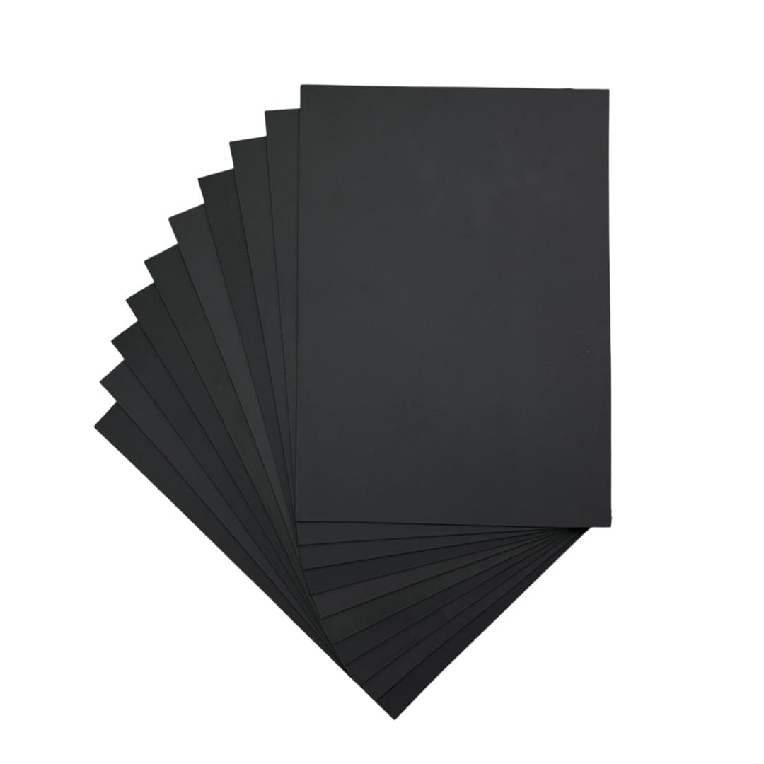 Pack of 50 A4 Black Coloured EVA Foam Sheets