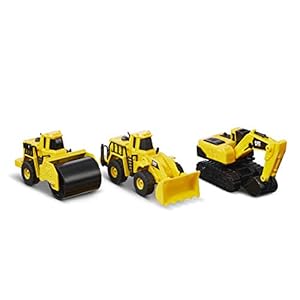 CatToysOfficial 3er-Pack Baustellenfahrzeuge Spielzeug