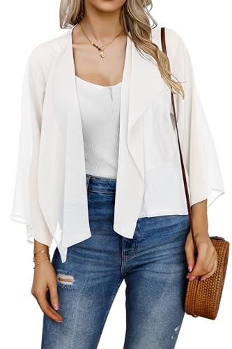 Gosunny Sommer Strickjacken für Frauen Open Front Bolero Shrug Short...