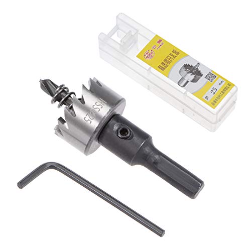 sourcingmap 25mm HSS Drill Bit Hole Saw for Stainless Steel Metal Alloy Wood, Silver, Black, 25x15mm - Image 4