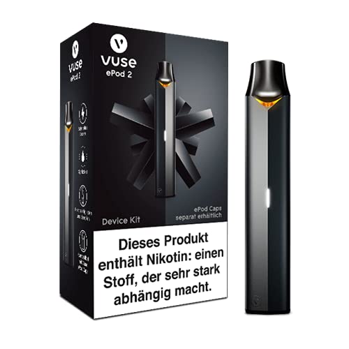 VUSE ePod 2, E-Zigaretten Starterkit mit Zugautomatik, Stylisches und handliches Design, Mit Schnellaufladefunktion…